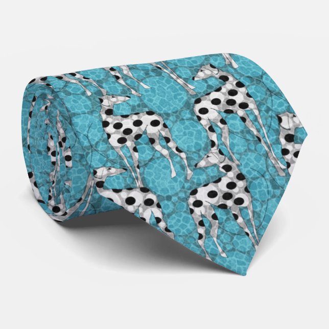 Blue Dalmatian Neck Tie (Minsta utformning på Zazz Slips (Rullad)