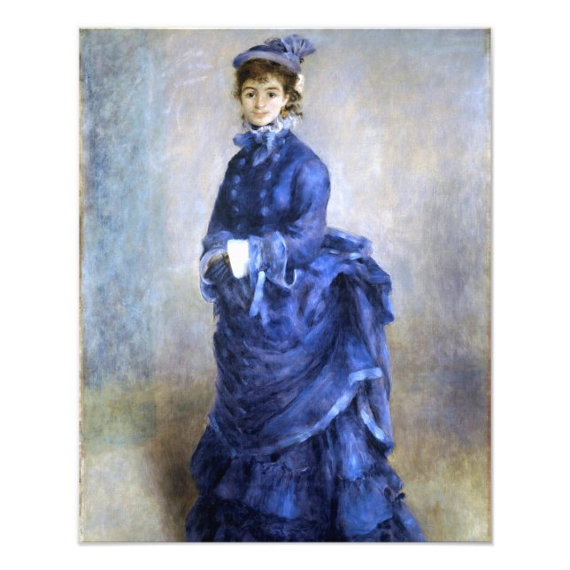 Blue Dam Parisienne Renoir Impressionist Paint Fototryck (Framsidan)