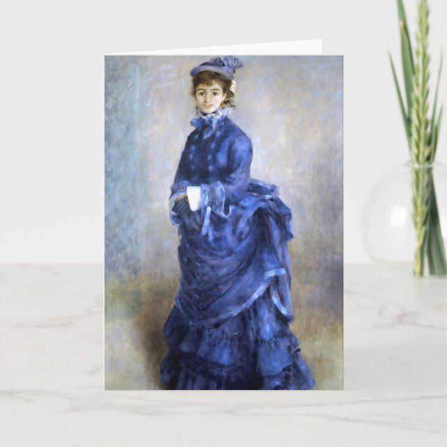 Blue Dam Parisienne Renoir Impressionist Paint Kort (Framsida)
