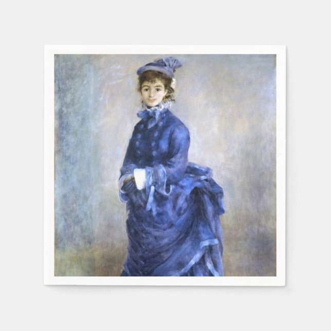 Blue Dam Parisienne Renoir Impressionist Paint Pappersservett (Framsidan)