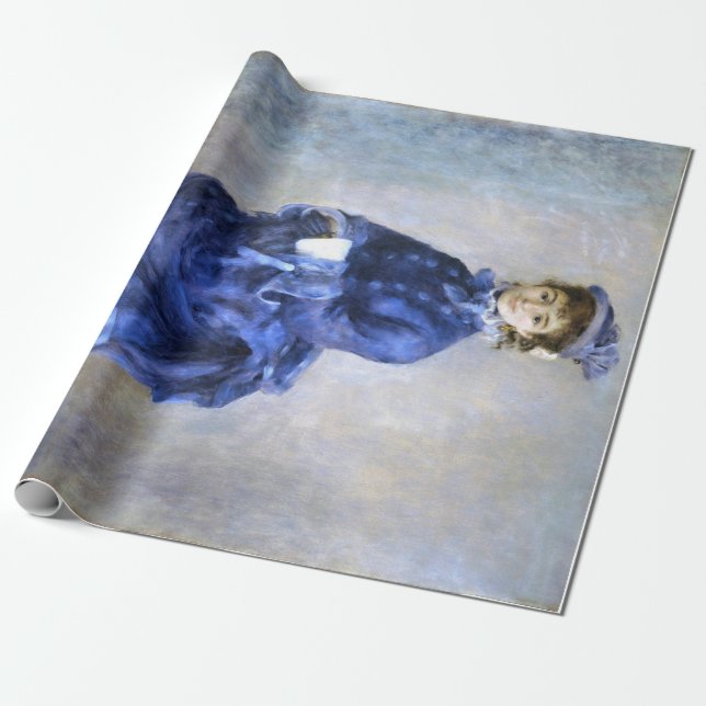 Blue Dam Parisienne Renoir Impressionist Paint Presentpapper (Utrullad)