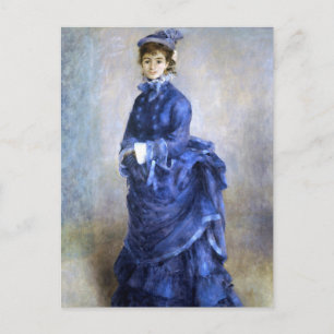 Blue Dam Parisienne Renoir Impressionist Paint Vykort