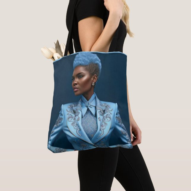 Blue Dam Tote Bag Tygkasse (Närbild)
