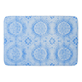 Blue Damask Bath Mat Badrumsmatta