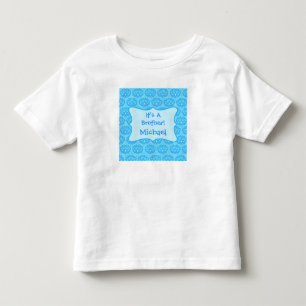 Blue Damask Det är en Brother Namn Personlig Kids T-shirt
