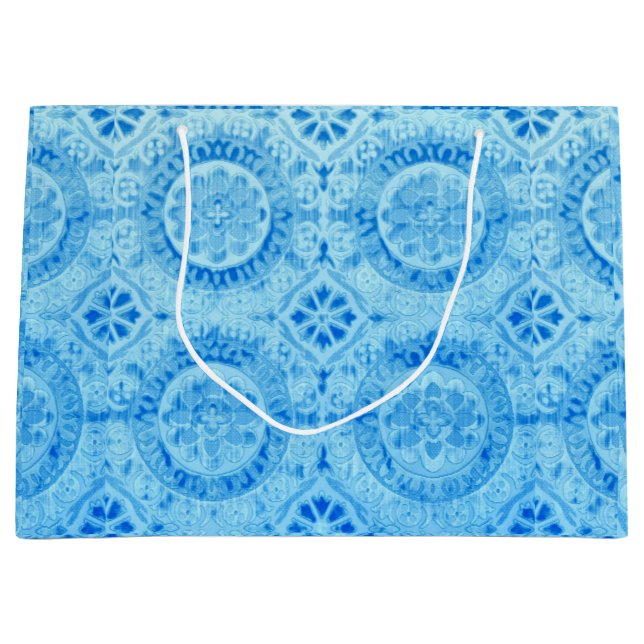 Blue Damask Gift-säck (Framsidan)