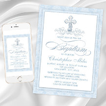 Blue Damask Kor Baptism