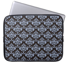 Blue Damask Laptop sleeve