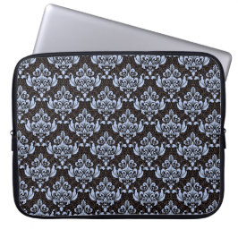 Blue Damask Laptop sleeve