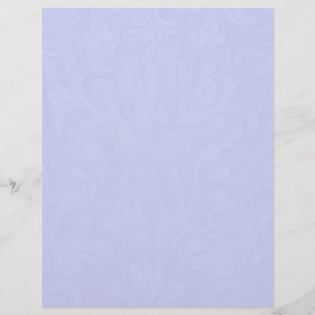 Blue Damask Letterhead Brevhuvud (Framsida)