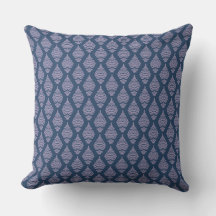 Blue Damask Soffa Cushion