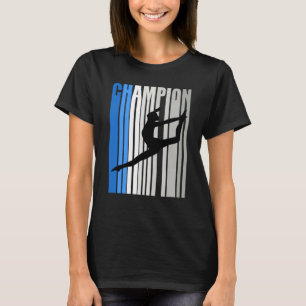 Blue Dance Champion Girls Birthday utanför Dance C T Shirt