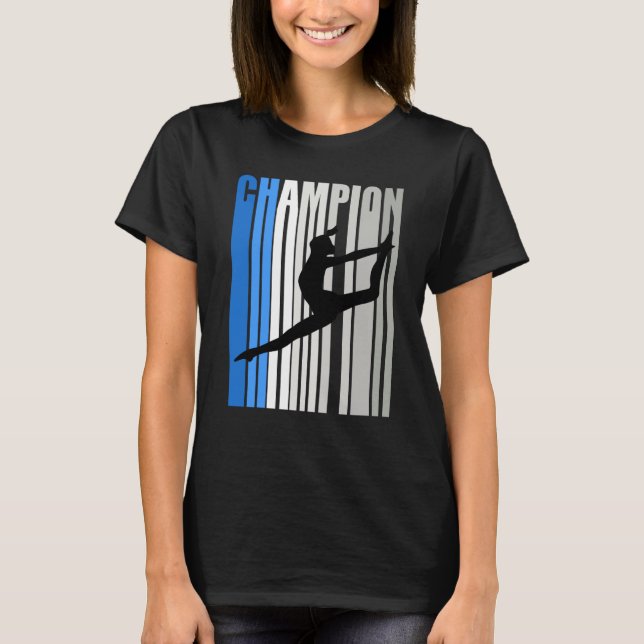 Blue Dance Champion Girls Birthday utanför Dance C T Shirt (Framsida)