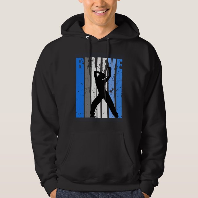 Blue Dance Team Dancing Dancer Believe Motivating  Hoodie (Framsida)