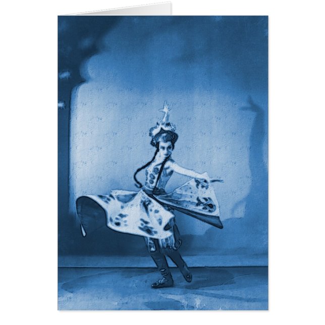 Blue Dancer Digital Art Hälsningskort (Framsidan)