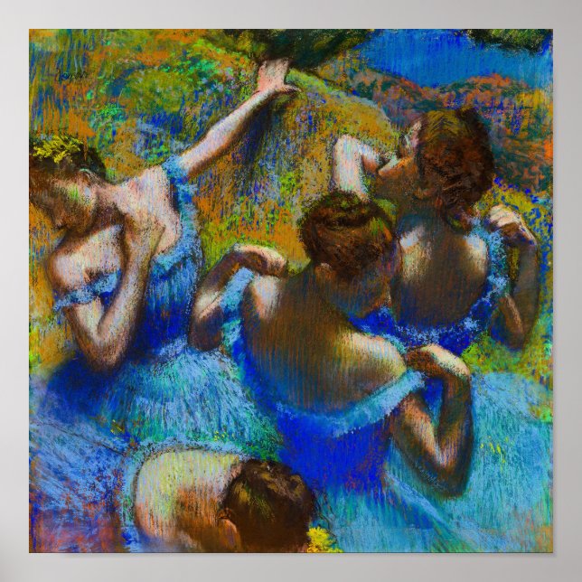 Blue Dancers by Edgar Degas Poster (Framsidan)