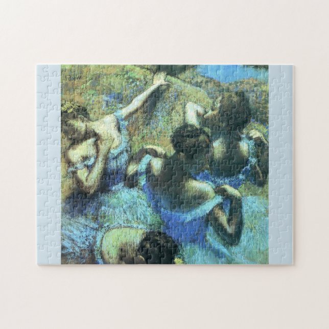 Blue Dancers by Edgar Degas Pussel (Horisontell)