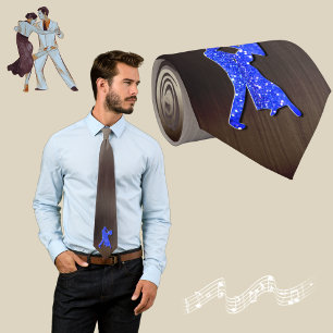 Blue Dancers Silhouettes (faux glitter) Slips