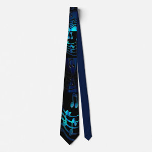 Blue dans Musik noter Tie Slips