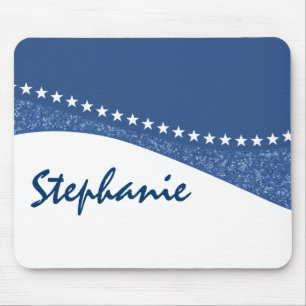 Blue Dazzling Star Kurvor Mousepad Musmatta