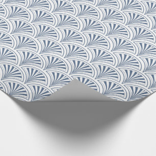Blue Deco Fläkt Mönster Presentpapper