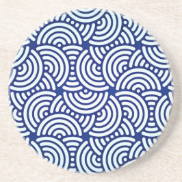 Blue Deco Japansk kurva Underlägg Sandsten