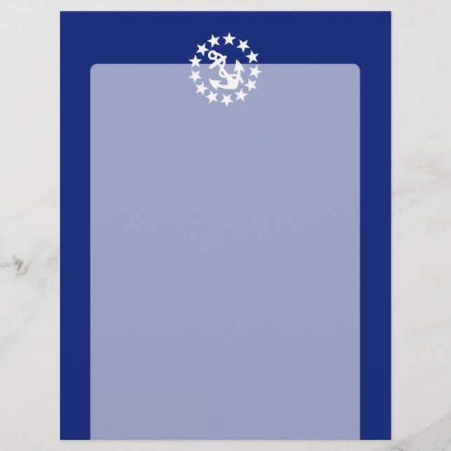 Blue Decor för den amerikanska marinens Flagga Yac (Framsida)