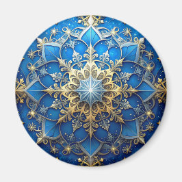 Blue Decorative Christmas Holiday Magnet