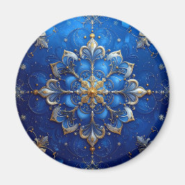 Blue Decorative Christmas Holiday Magnet