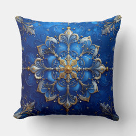 Blue Decorative Christmas Throw Pillow Kudde