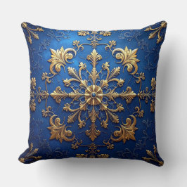 Blue Decorative Christmas Throw Pillow Kudde