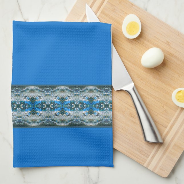 Blue Decorative Designer Mönster Kökshandduk (Vikt i Fjärdedel)