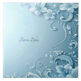 Blue Decorative Floral Ceramic Tile Kakelplatta