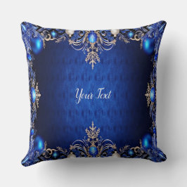 Blue Decorative Helgdag Dekorativ kudde