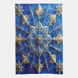 Blue Decorative Holiday Kitchen Towel Kökshandduk