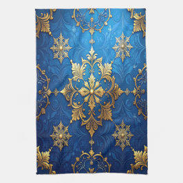 Blue Decorative Holiday Kitchen Towel Kökshandduk