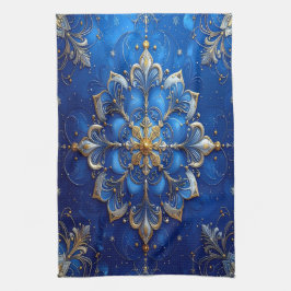 Blue Decorative Holiday Kitchen Towel Kökshandduk