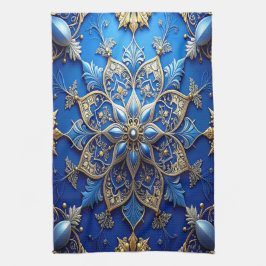 Blue Decorative Holiday Kitchen Towel Kökshandduk