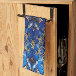 Blue Decorative Holiday Kitchen Towel Kökshandduk