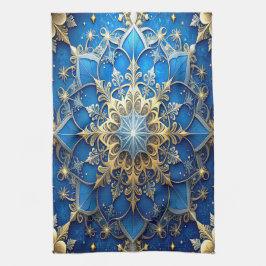 Blue Decorative Holiday Kitchen Towel Kökshandduk