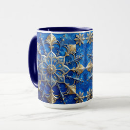 Blue Decorative Holiday Mug Mugg