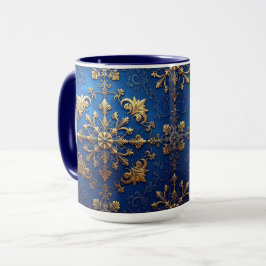 Blue Decorative Holiday Mug Mugg