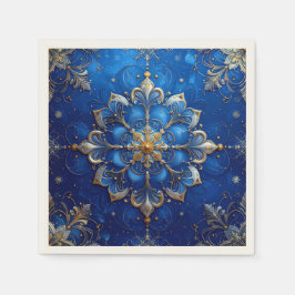 Blue Decorative Holiday Napkin Pappersservett