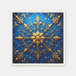 Blue Decorative Holiday Napkin Pappersservett