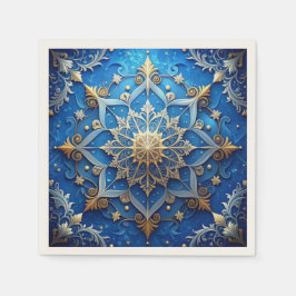 Blue Decorative Holiday Napkin Pappersservett