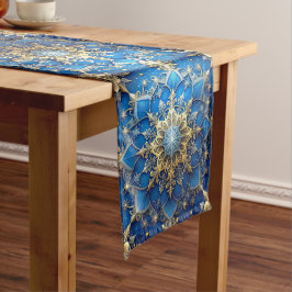 Blue Decorative Holiday Table Runner