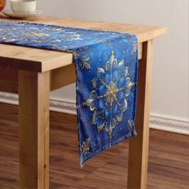 Blue Decorative Holiday Table Runner