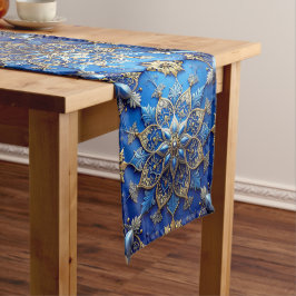 Blue Decorative Holiday Table Runner