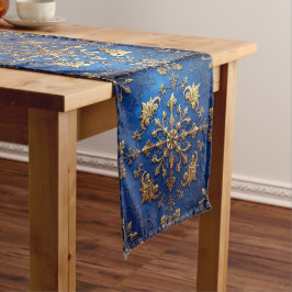 Blue Decorative Holiday Table Runner