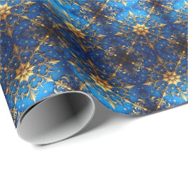 Blue Decorative Holiday Wrapping Paper Presentpapper